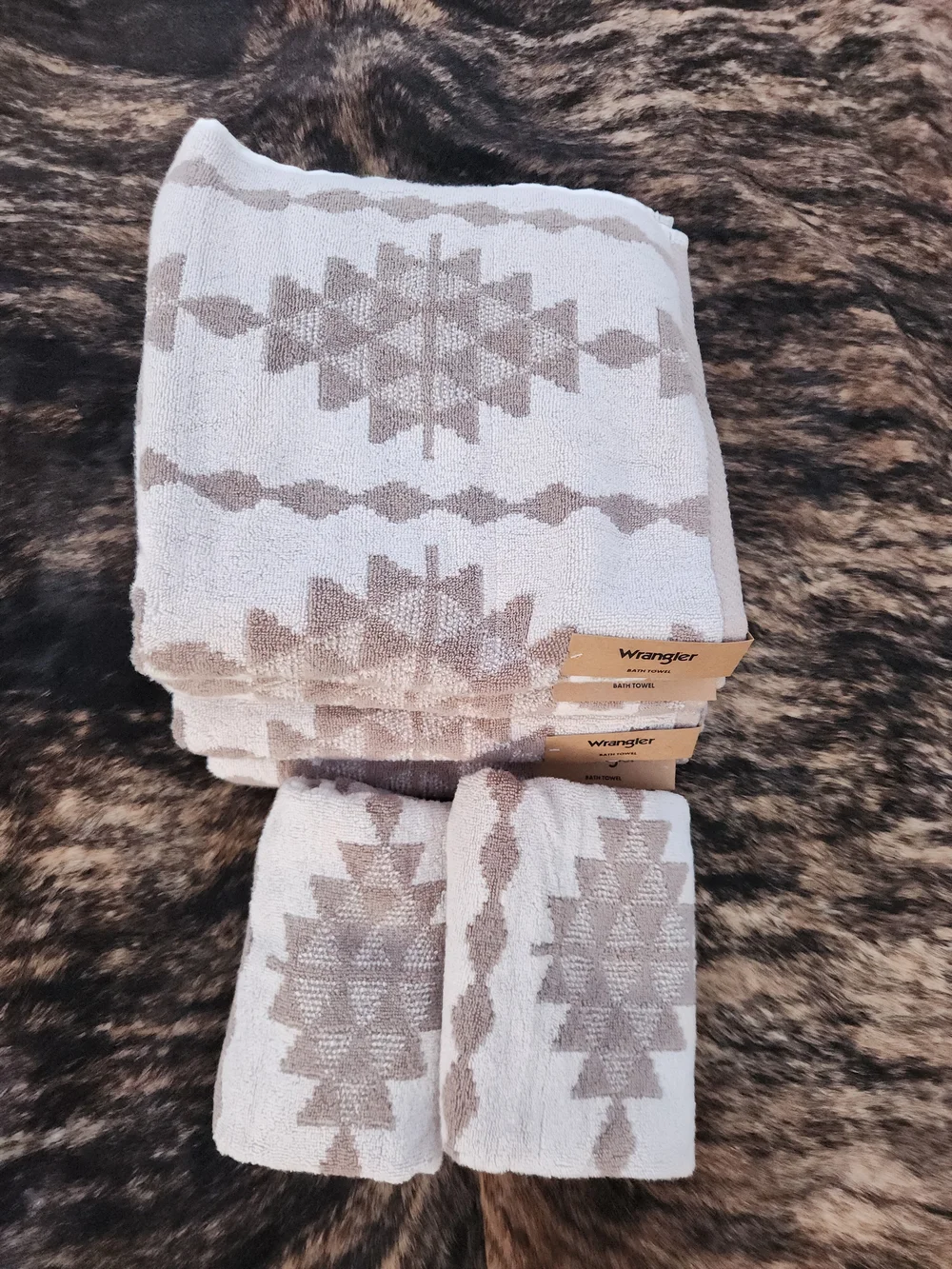 Wrangler Tan/Brown Southwestern Bath Towel Set